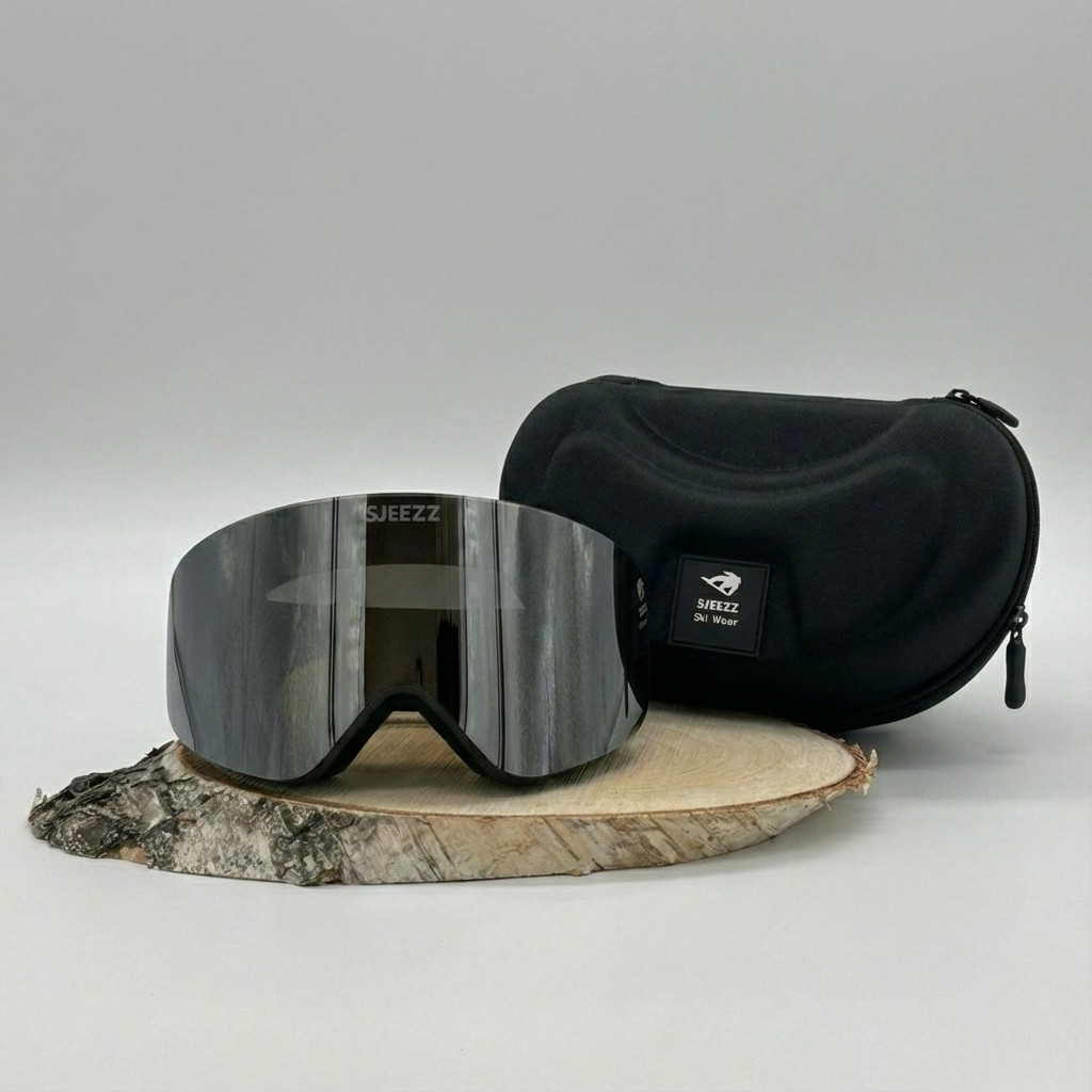 Sjeezz ® SlopeVision Skibril Grijze - Zilveren Lens (Cat 3)